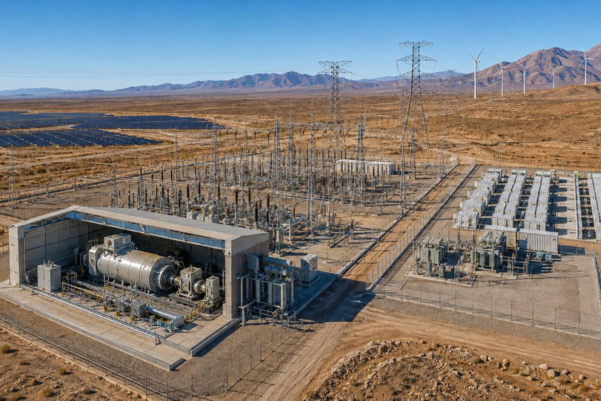 Infraestructura para la estabilidad del sistema eléctrico. Imagen generada con IA
