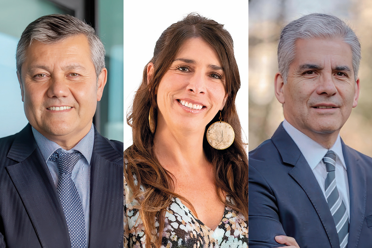 Humberto Espejo próximo presidente del consejo Directivo del Coordinador Eléctrico. Claudia Rahmann académica y próxima consejera del Coordinador. Eric Ahumada ingeniero que se sumará como nuevo consejero.