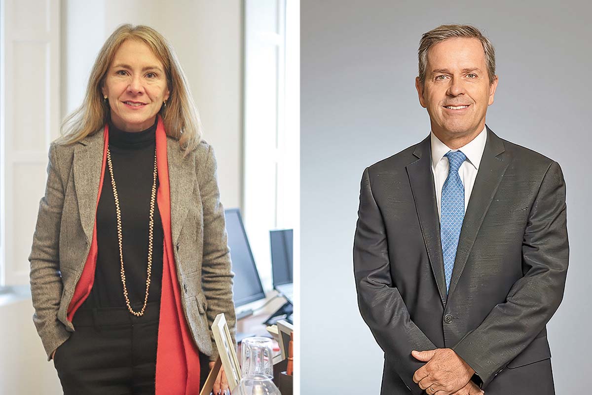 Dos protagonistas de estos días: Susana Jiménez, presidenta de la CPC; y Félix de Vicente, uno de los eventuales candidatos a sucederlas. Fotos: Jonathan Duran y Archivo