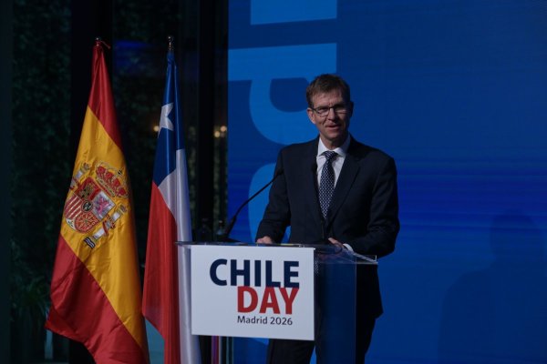 Andrés Trautmann, CEO y country head del Banco Santander Chile, durante su participación en la cita en Madrid. (Foto: ChileDay 2026)