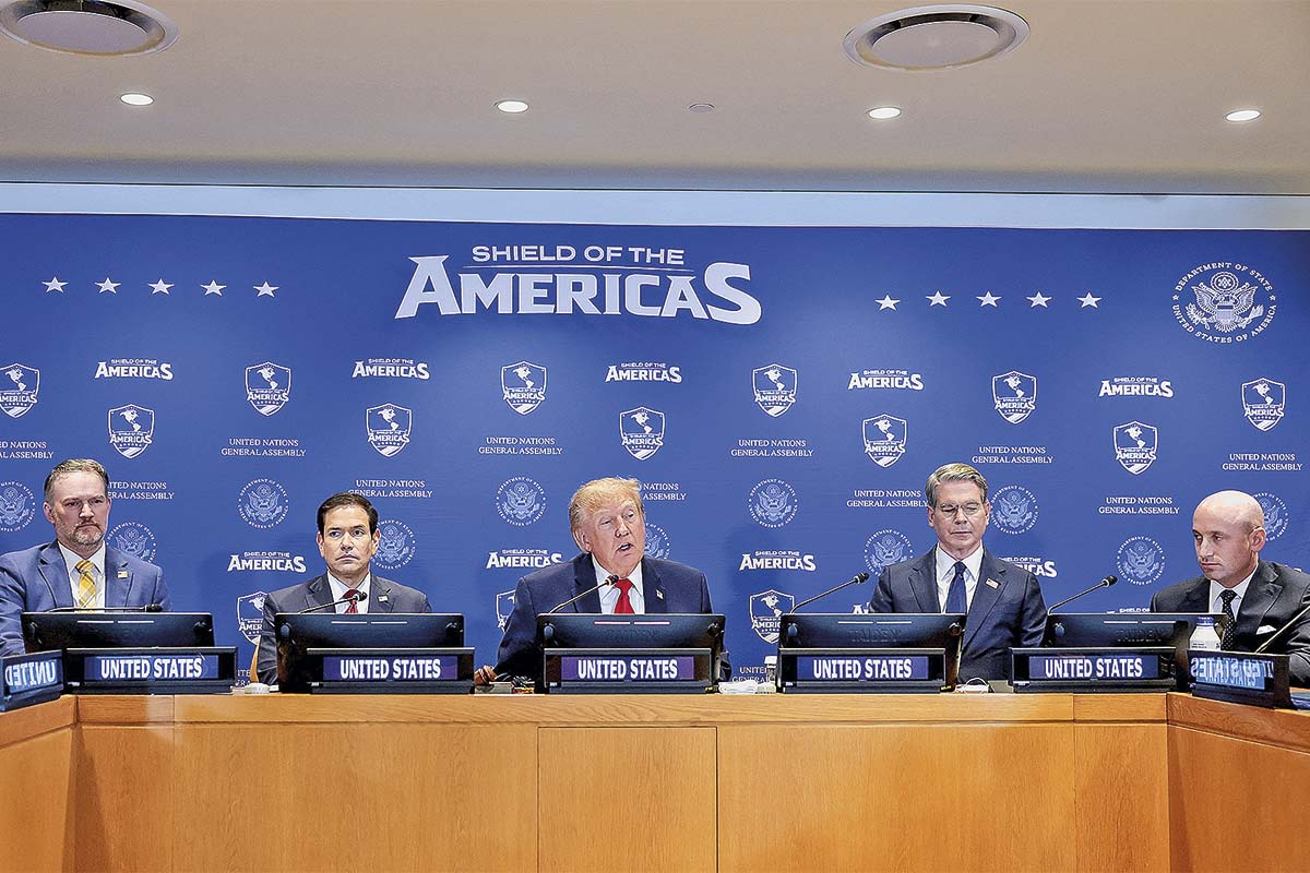 “Esta es la alianza más grande y poderosa para la seguridad que jamás se haya convocado”, dijo Trump. Foto: Reuters